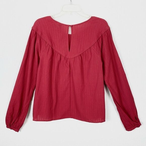 NWOT Universal Thread Red Yoke Peasant Blouse - Picture 5 of 6